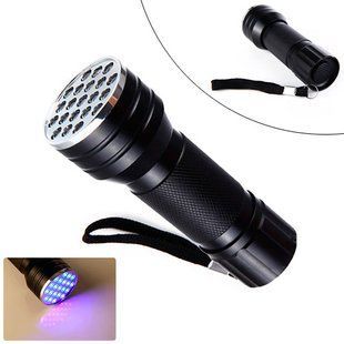 Фонарь ультрафиолетовый мини УФ фонарик 21LED, 395-410нм 7000006200 фото