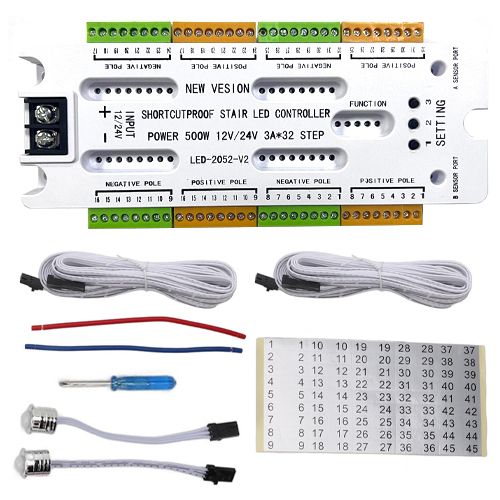 Контроллер интерактивной светодиодной подсветки лестницы, ИК, 32 канала 7000006469 фото
