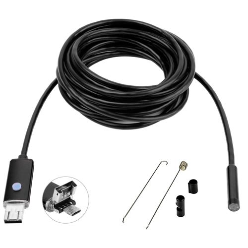 Бороскоп ендоскоп MicroUSB камера 640x480 5.5мм кабель 10м Android Windows 7000001090 фото