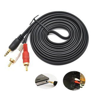 Аудио кабель 2 RCA - AUX 3.5мм папа-папа 10м 7000003730 фото