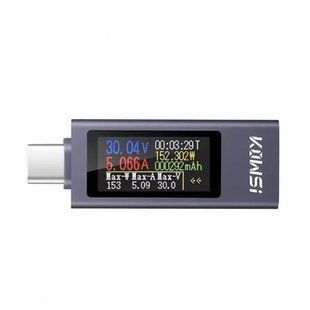USB тестер тока напряжения мощности энергии 4-30В 0-12А, Type-C, KWS-2302C 7000007649 фото