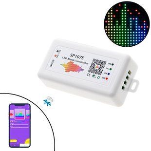 Контролер музичний Bluetooth для RGB-стрічок модулів WS2812B, SP107E 7000004949 фото
