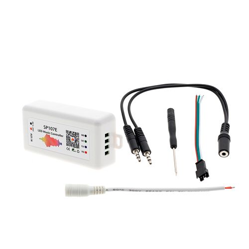 Контролер музичний Bluetooth для RGB-стрічок модулів WS2812B, SP107E 7000004949 фото
