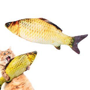 М'яка іграшка риба Карась 40см для кішок кота з котячою м'ятою 7000000675 фото