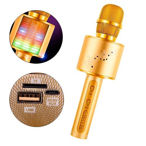Мікрофон караоке бездротовий з колонкою Bluetooth USB YS-66, світломузика 7000005190 фото