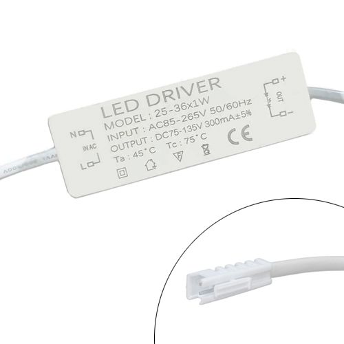 Блок живлення LED драйвер постійного струму 25-36x1Вт 0.3А AC220В – DC75-135В 7000007042 фото