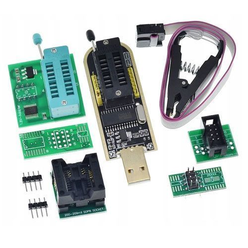 USB міні програматор CH341A 24 EEPROM 25 Flash з набором перехідників і кліпсою 7000007644 фото