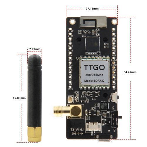 LILYGO TTGO LoRa32 T3 v1.6.1 ESP32 868МГц OLED, плата разработчика 7000007552 фото