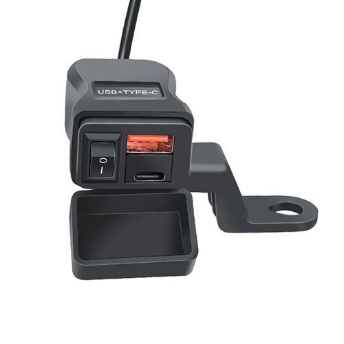 Зарядное устройство USB Type-C 50Вт SAE IP66, на руль мотоцикла 7000007611 фото