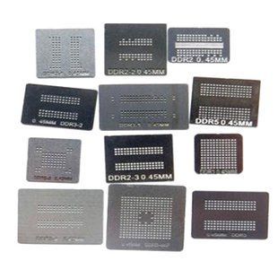 Набір BGA трафаретів 12шт для пам'яті DDR DDR2 DDR3 7000001506 фото