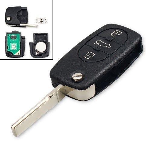 Ключ запалювання, чіп ID48 4D0837231A, 3 кнопки HU66, для Audi A3 A4 A6 A8 RS4 7000005476 фото