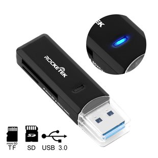 USB 3.0 SD SDHC MMC MicroSD TF кардрідер Rocketek 7000001851 фото