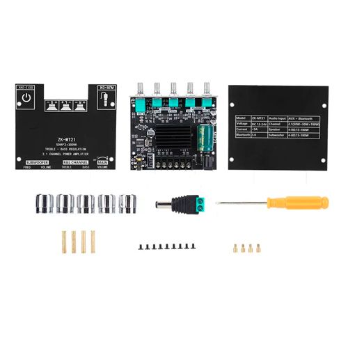 Аудио усилитель мощности звука 2x50Вт 1x100Вт Bluetooth 5.0, ZK-MT21 7000007124 фото