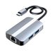 USB 3.0 Type-C - RJ45 Ethernet LAN адаптер і хаб 2x USB 2.0 3.0 SD TF 7000001742 фото 1