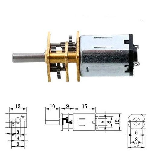Мотор редуктор микро моторчик 12GAN20 100 об/мин 12В 7000002784 фото