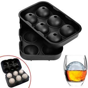 Форма силіконова для льоду Кульки, 6 комірок 4.5см подвійна Ice Ball для віскі 7000000611 фото