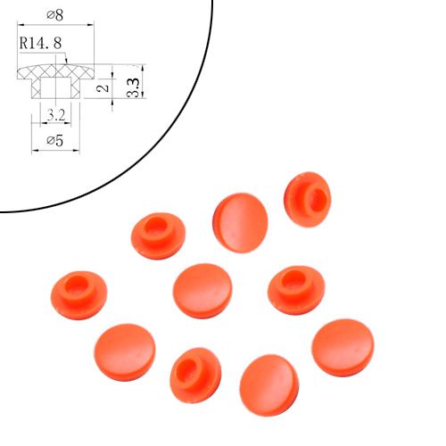 Колпачок круглый тактовой кнопки микрика 6мм, высота от 4.3мм, 10шт, гриб 7000005390 фото