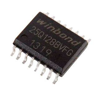 Чип W25Q128 W25Q128BVFG 25Q128BVFG SOP-16 300mil, 128Мб Flash SPI 7000002297 фото