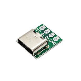 Плата-переходник USB Type-C 3.1 16pin на DIP 2.54мм, 10шт, тестовая PCB 7000007866 фото