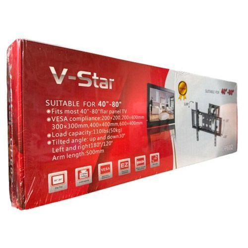 Кронштейн поворотный, крепление для телевизора ТВ монитора, 40-80", V-Star 7000007310 фото