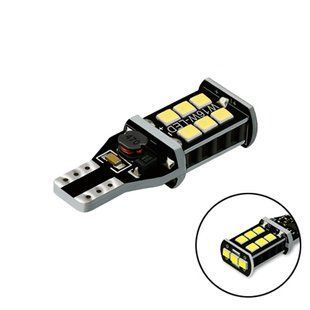 LED T15 W16W лампа в автомобіль 2шт, 12+3 SMD 2835, з обманкою Canbus, білий 7000000068 фото